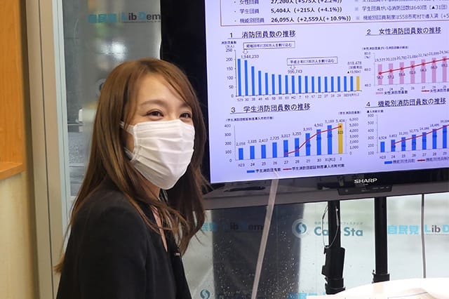 政策実践プロジェクトで「消防団員の処遇の改善等について」を解説