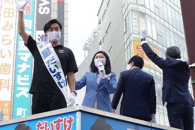 東京都議会議員選挙がスタート!牧島青年局長が星だいすけ候補を応援