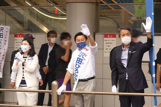 牧島青年局長が都議選台東区・鈴木純候補、品川区・沢田ひろかず候補の応援に