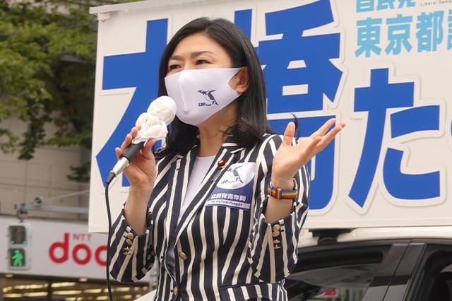 牧島青年局長が都議選北多摩第二・本橋たくみ候補、西東京市・浜中のりかた候補の応援に
