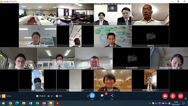 新体制初となる青年局定例会議で藤原青年局長が講演