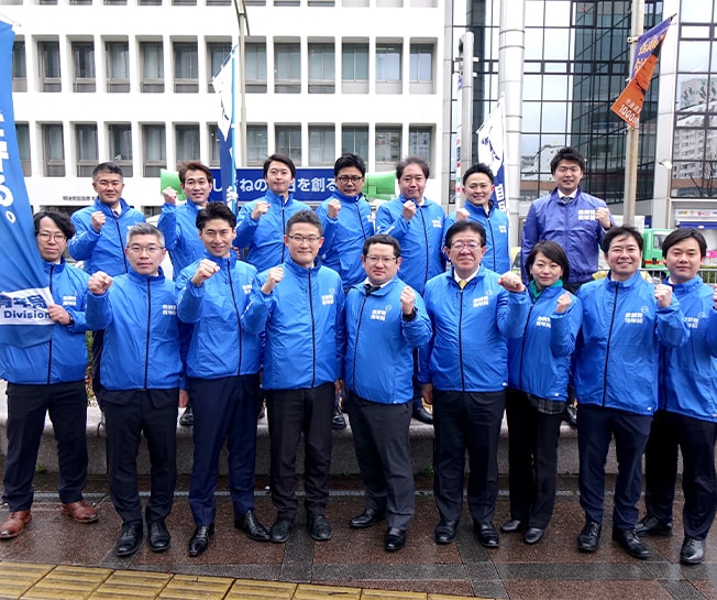 「竹島の日」記念式典や街頭活動に金子恭之組織運動本部長、藤原崇青年局長らが出席